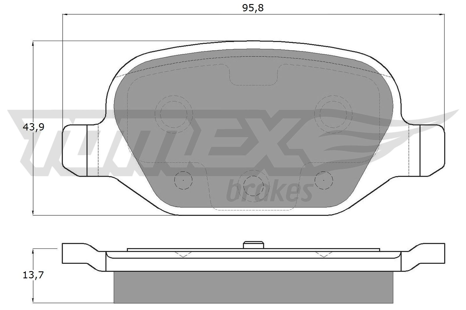 Sada brzdových platničiek kotúčovej brzdy TOMEX Brakes
